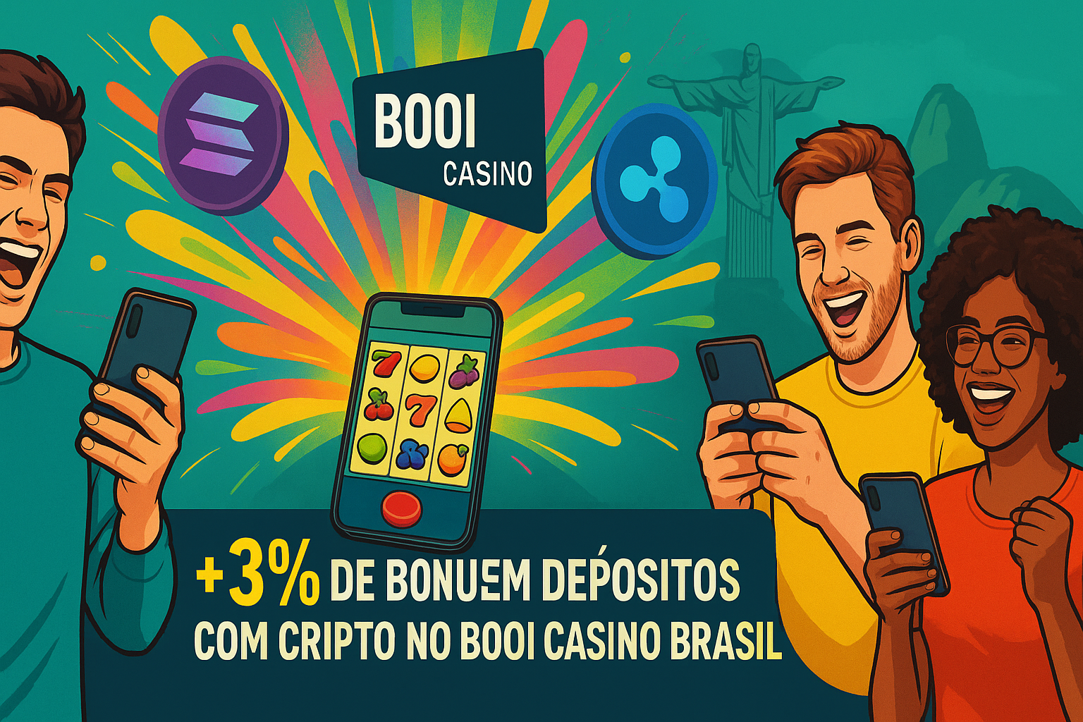 Jogadores brasileiros usando Bitcoin, USDT e outras criptomoedas no Booi Cassino